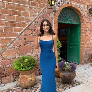 Blue Teal Wedding Guest Dress